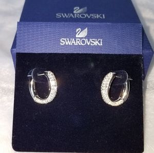 COPY - Swarovski crystal small hoop earrings.